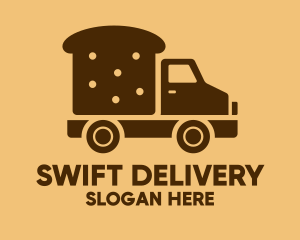 Bread Delivery Van Truck logo design