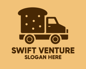 Bread Delivery Van Truck logo design