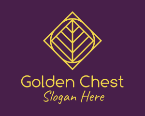 Golden Symmetrical Pyramid logo design