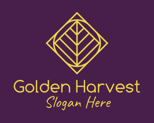 Golden Symmetrical Pyramid logo design