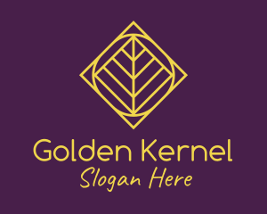 Golden Symmetrical Pyramid logo design