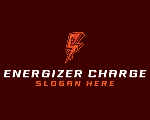 Lightning Electricity Plug logo design