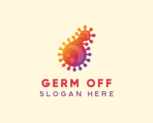 Microscopic Virus Bacteria logo design