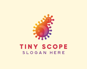 Microscopic Virus Bacteria logo design