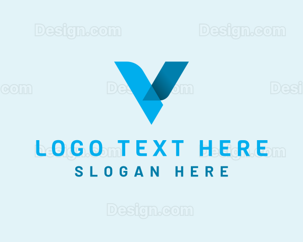 Tech Startup Letter V Logo