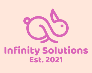 Pink Bunny Infinity  logo design