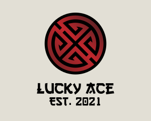 Red Asian Lucky Charm logo design