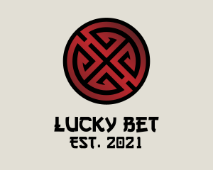 Red Asian Lucky Charm logo design