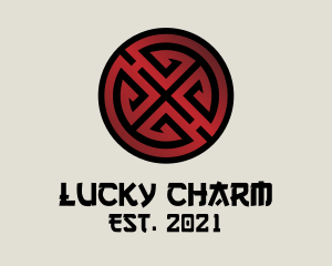 Red Asian Lucky Charm logo design