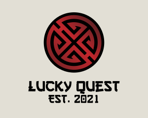 Red Asian Lucky Charm logo design