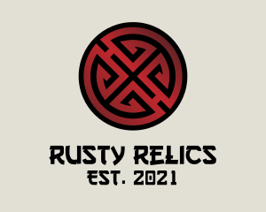 Red Asian Lucky Charm logo design