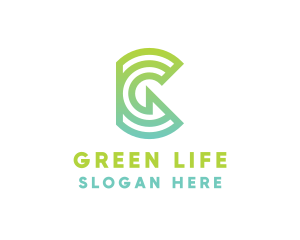 Green Tech Letter G Outline logo design