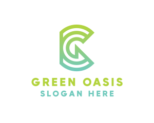Green Tech Letter G Outline logo design