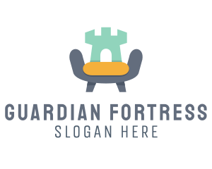 Furniture Armchair Castle logo design