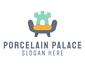 Furniture Armchair Castle logo design