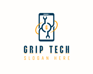 Phone Repair Wrench logo design