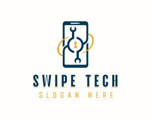 Phone Repair Wrench logo design