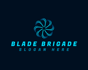 Spin Tech Blade logo design