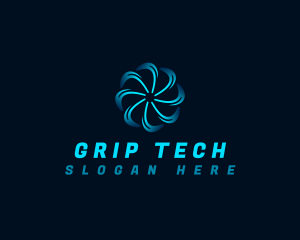 Spin Tech Blade logo design