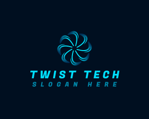 Spin Tech Blade logo design