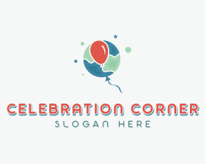 Earth Balloon Celebration logo design