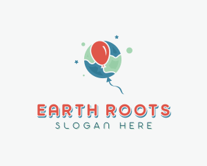 Earth Balloon Celebration logo design