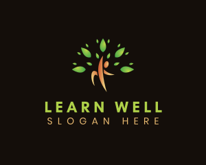 Human Wellness Tree logo design