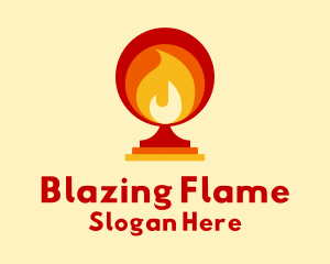 Flame Cup Torch logo design