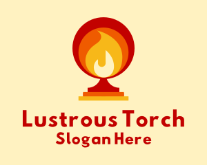 Flame Cup Torch logo design