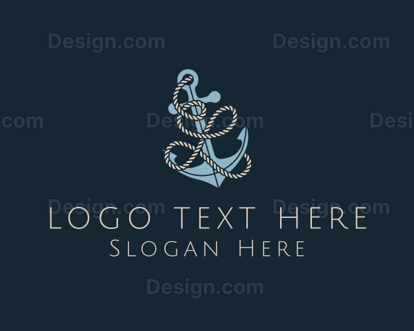 Sailing Anchor Rope Letter L Logo