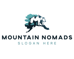 Bear Alaska Mountain logo design