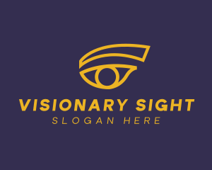 Yellow Esthetician Eye logo design