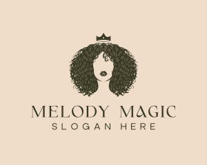 Curly Afro Hair Logo