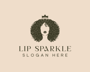 Curly Afro Hair logo design