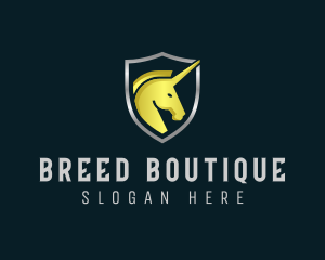 Unicorn Shield Security logo design