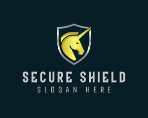 Unicorn Shield Security logo design
