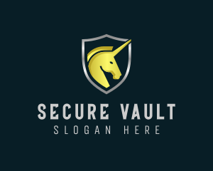 Unicorn Shield Security logo design