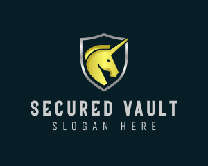 Unicorn Shield Security logo design