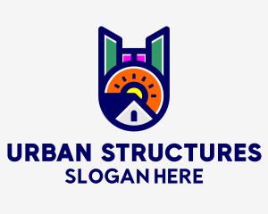 Urban City House Real Estate  logo design