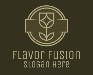 Flower Wine Glass logo design