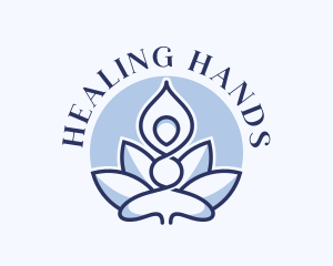 Yoga Healing Lotus logo design