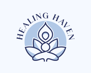 Yoga Healing Lotus logo design