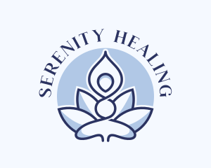 Yoga Healing Lotus logo design