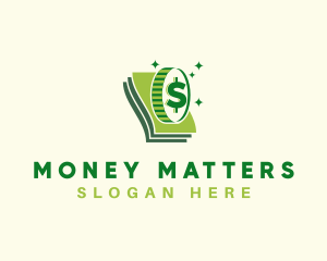 Dollar Coin Currency logo design