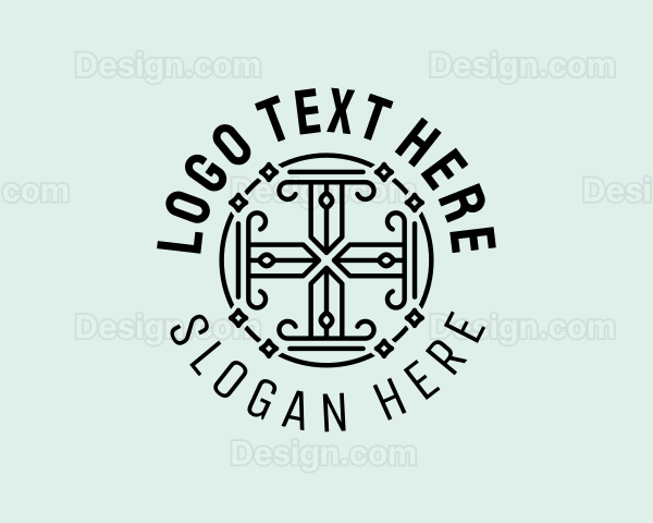 Elegant Abstract Cross Letter T Logo