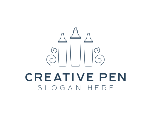 Marker Highlighter Pen logo design