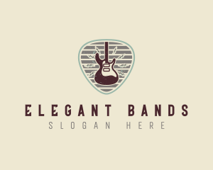 Electric Guitar Rock Band logo design