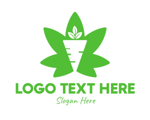 Green Cannabis Carrot logo