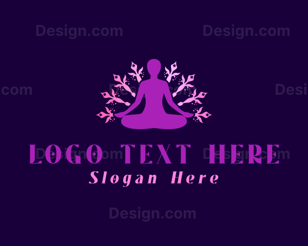 Yoga Zen Flower Logo