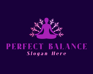 Yoga Zen Flower  logo design